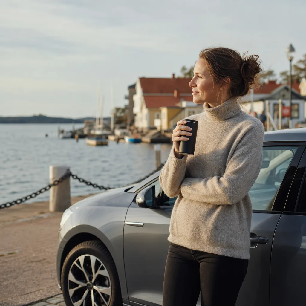 Audi Q4 e-tron — kompakt el-SUV vid laddstation