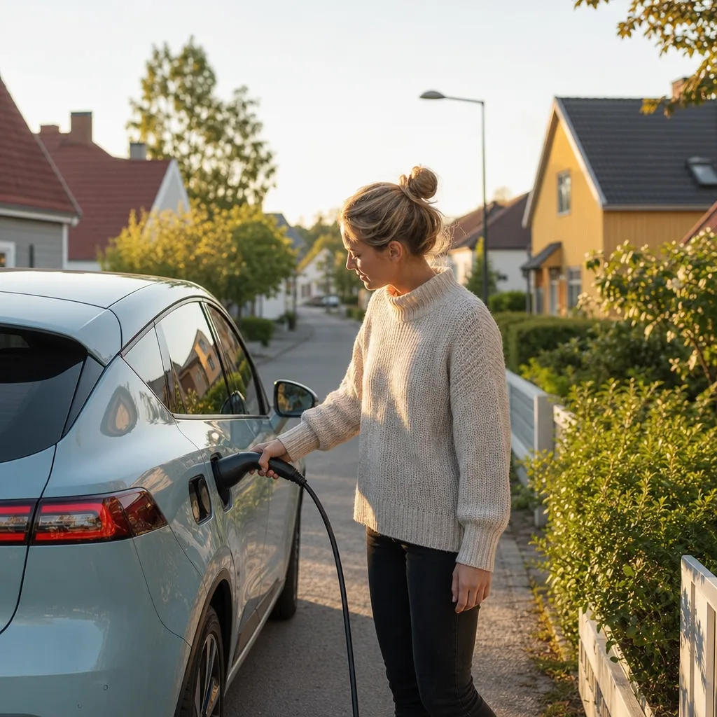 BMW iX — stor el-SUV vid laddstation