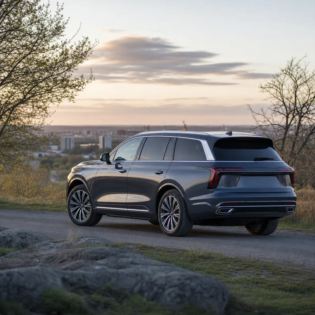 Hongqi E-HS9 interiör med läderklädsel