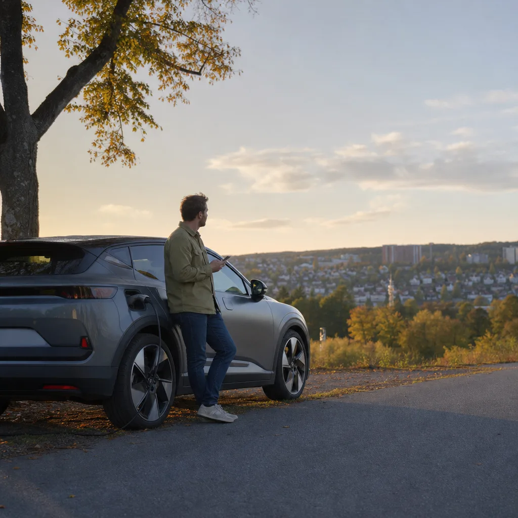 Detalj av framfälg på premium sport-SUV i sidoljus