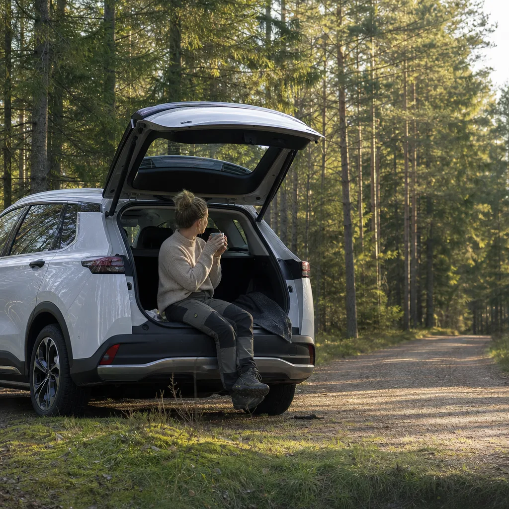 Maxus Euniq andra säte med tre individuella stolar