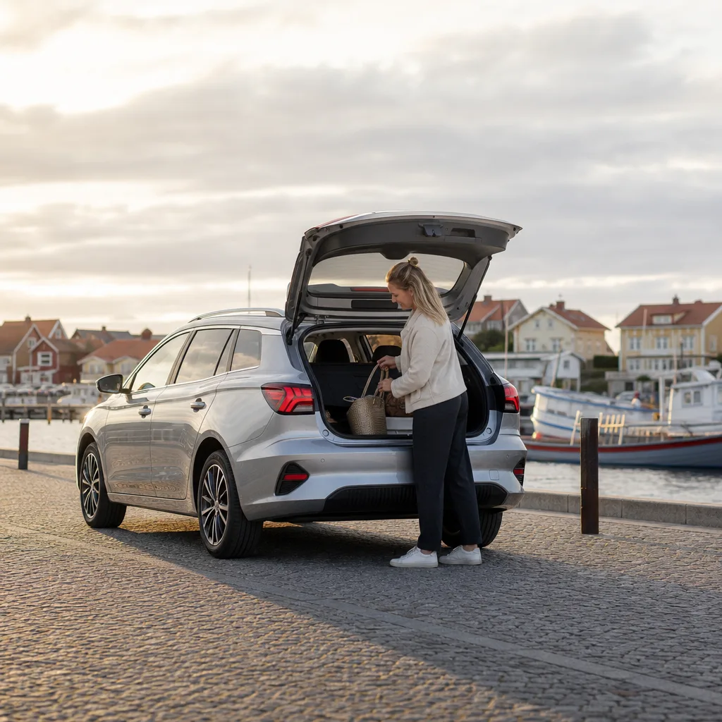 MG5 Electric bagagerum med fällda baksäten