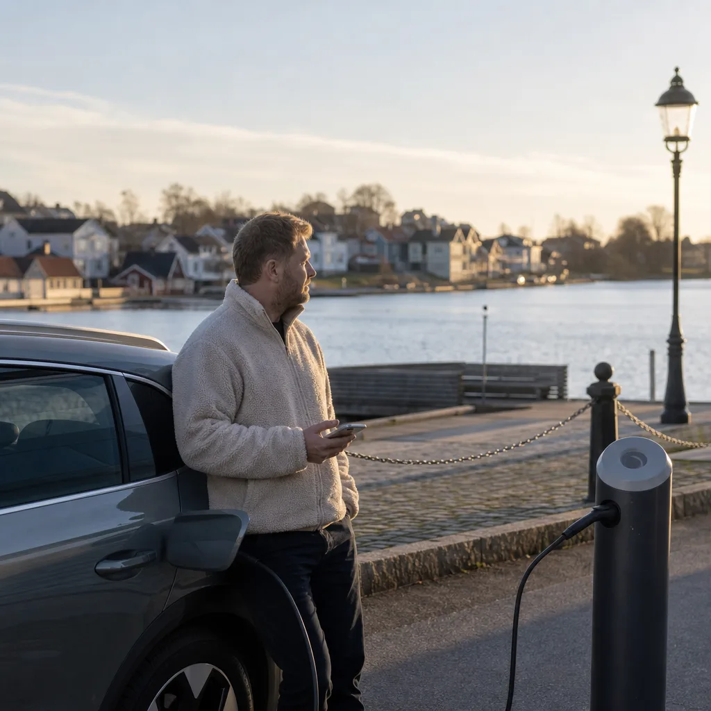 Bakvagn med öppen baklucka och packad bagageyta