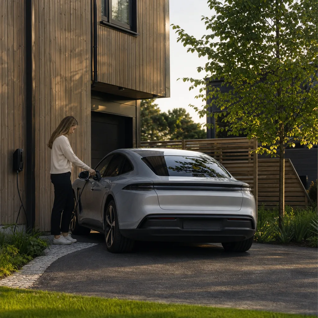 Tesla Model S — premium-sedan på svensk landsväg