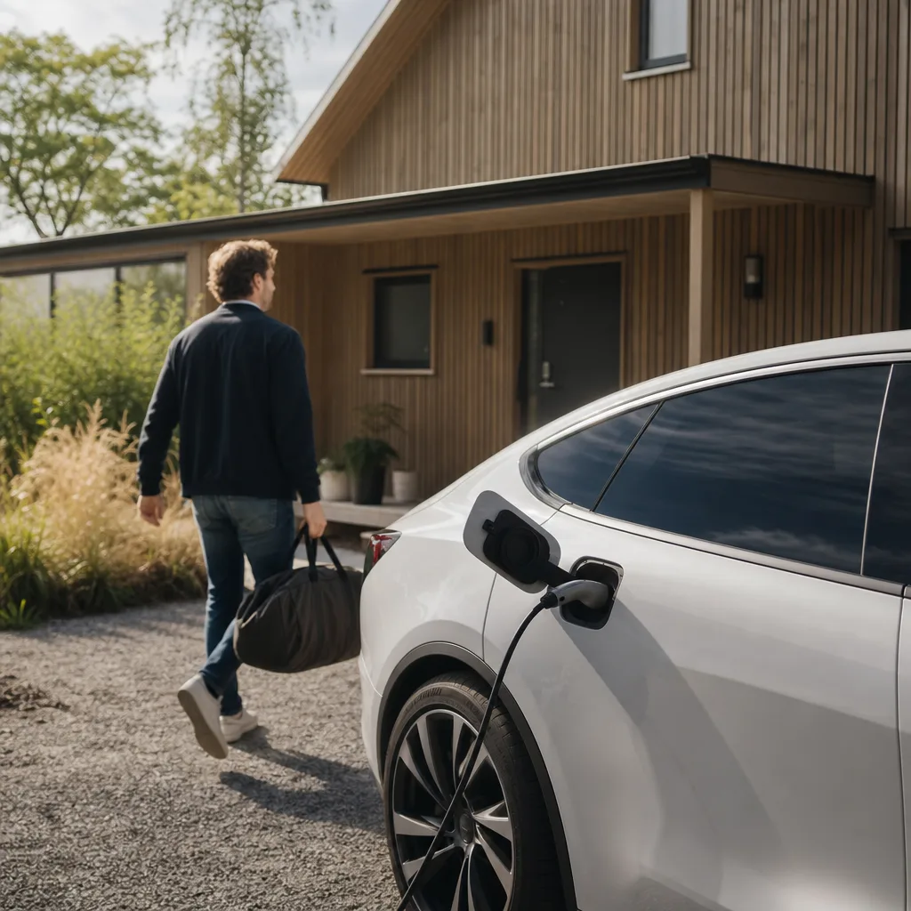 Volvo EX30 — kompakt el-SUV vid laddstation