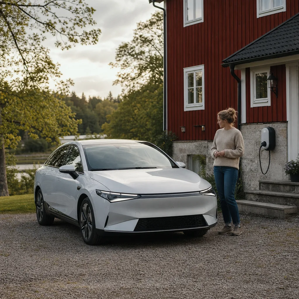Xpeng P5 front med LIDAR-sensorer